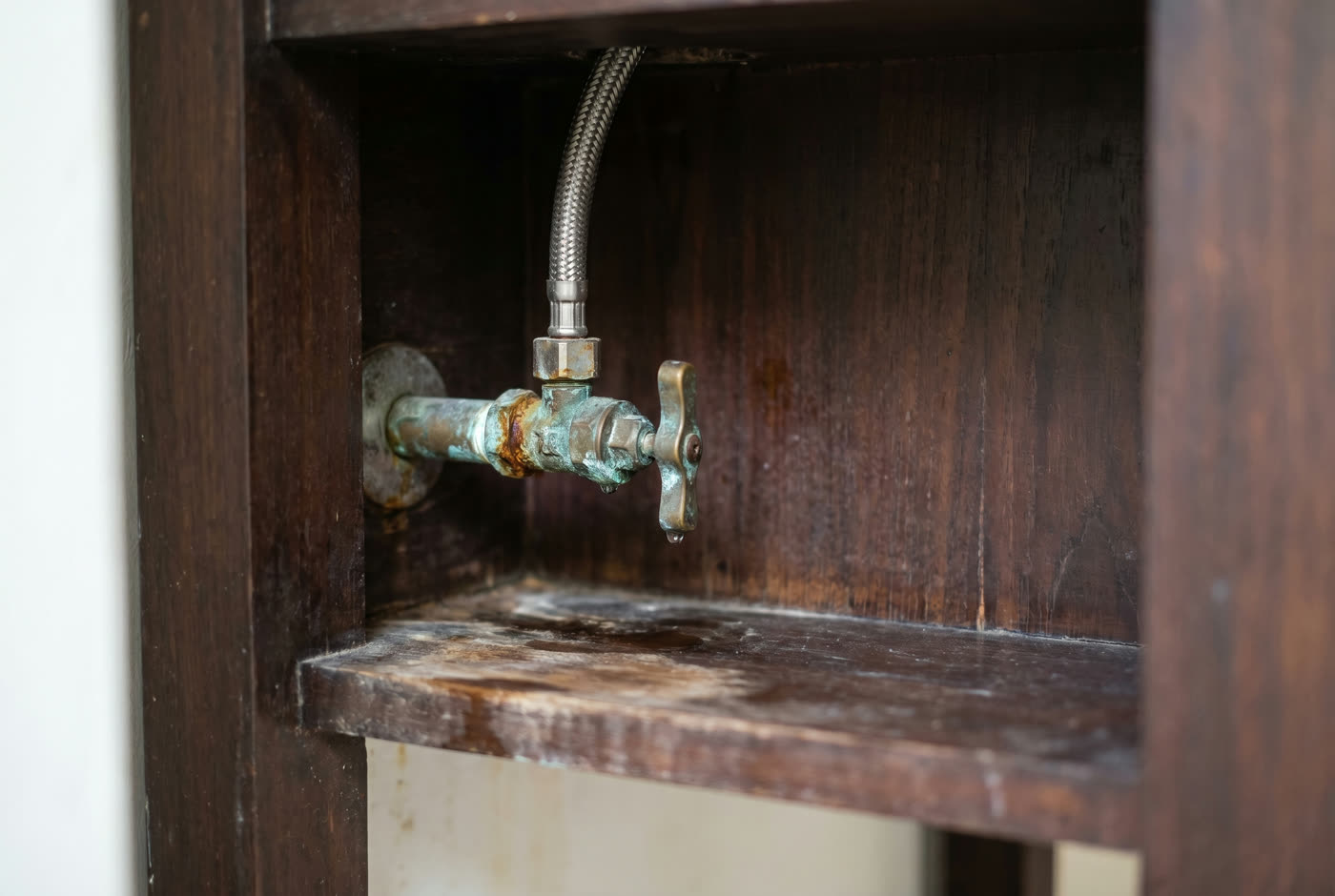 A corroding water valve caught early during an audit